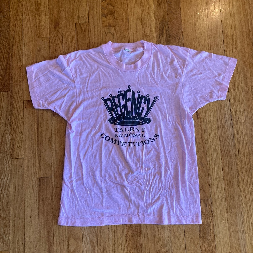 Vintage 1980's Talent Competition T-Shirt, Pink, Women's Large, Made in USA